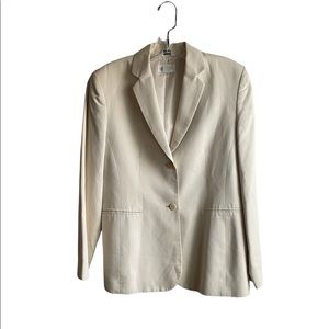 Vintage Talbots Classic Cotton Blend Cream Business Casual Blazer (size 8)
